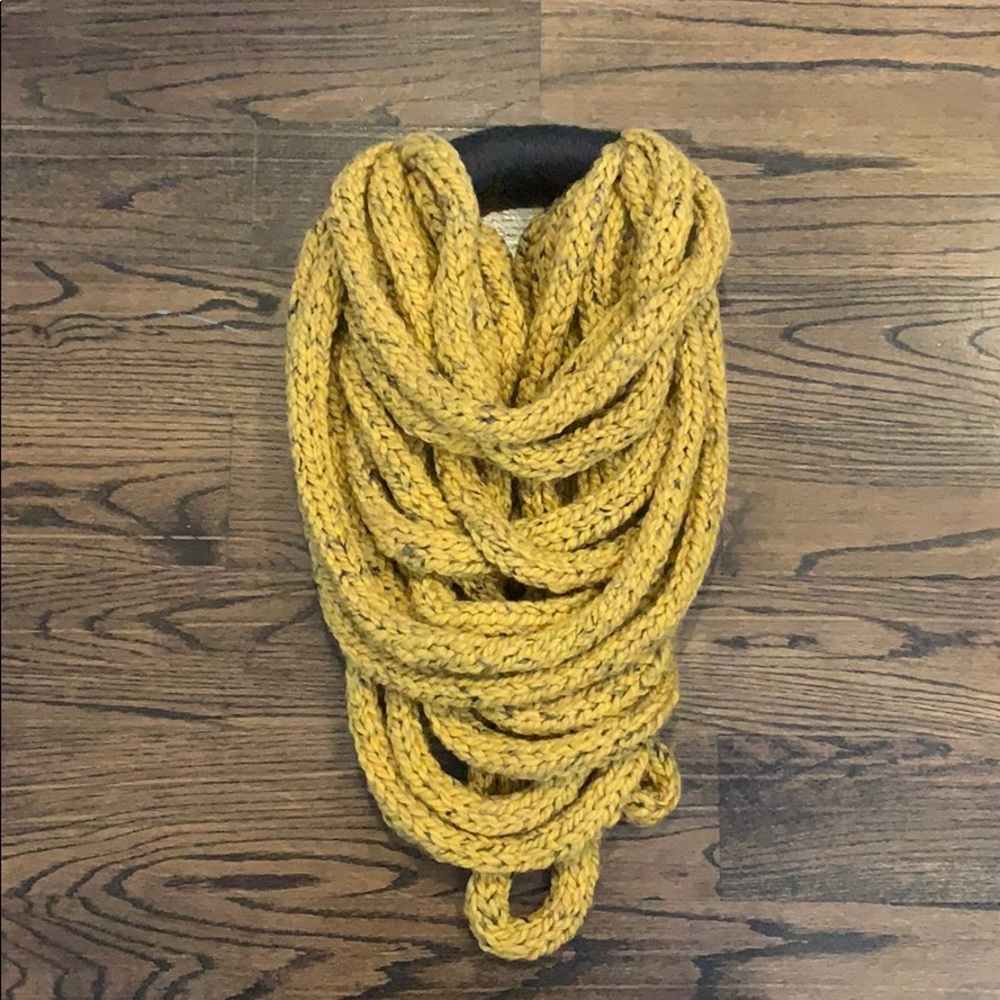 Huge oversized hand knit scarf